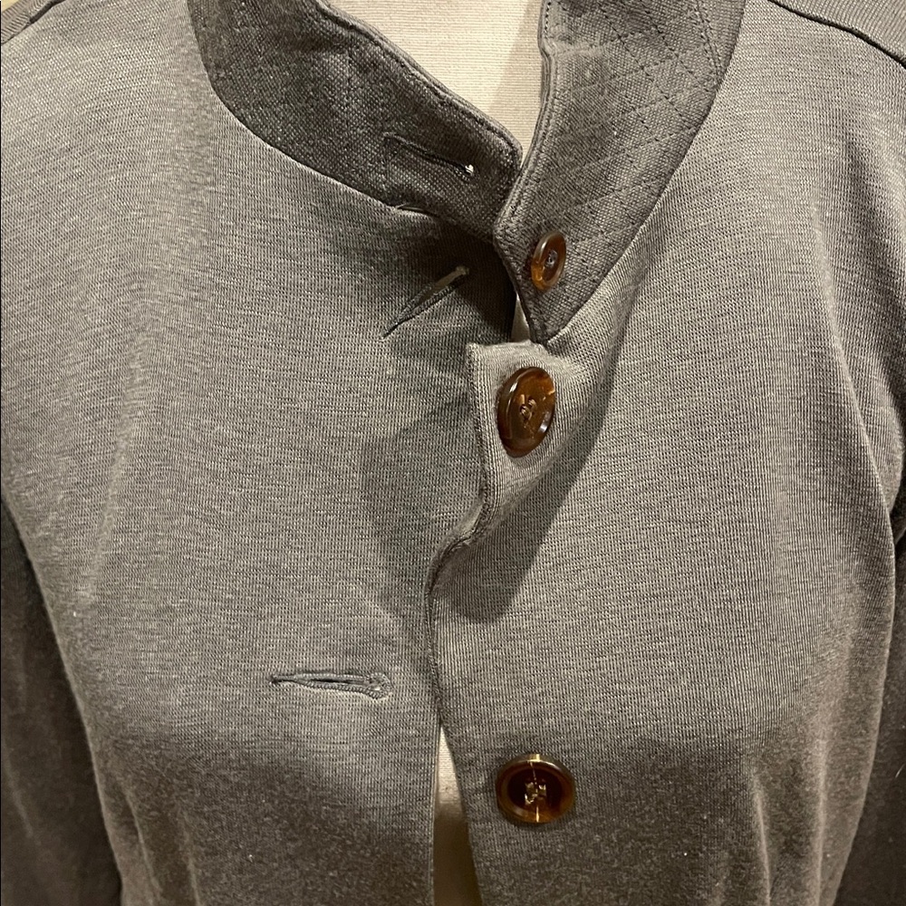 Sundance Park Single Breasted Knit Blazer Heather Gray Size Medium - Picture 6 of 13